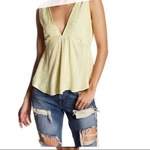 Free People V-neck Back Tie Tank